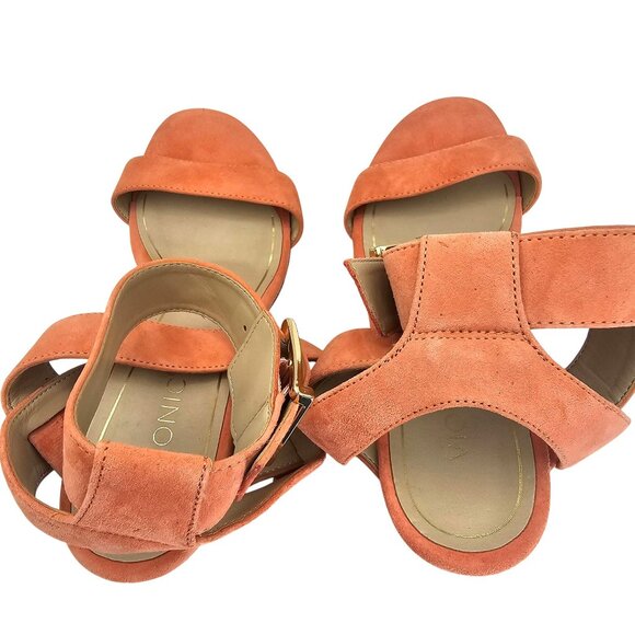 Vionic 8.5 Sofia Coral Block Heeled Sandal Suede - Picture 6 of 12